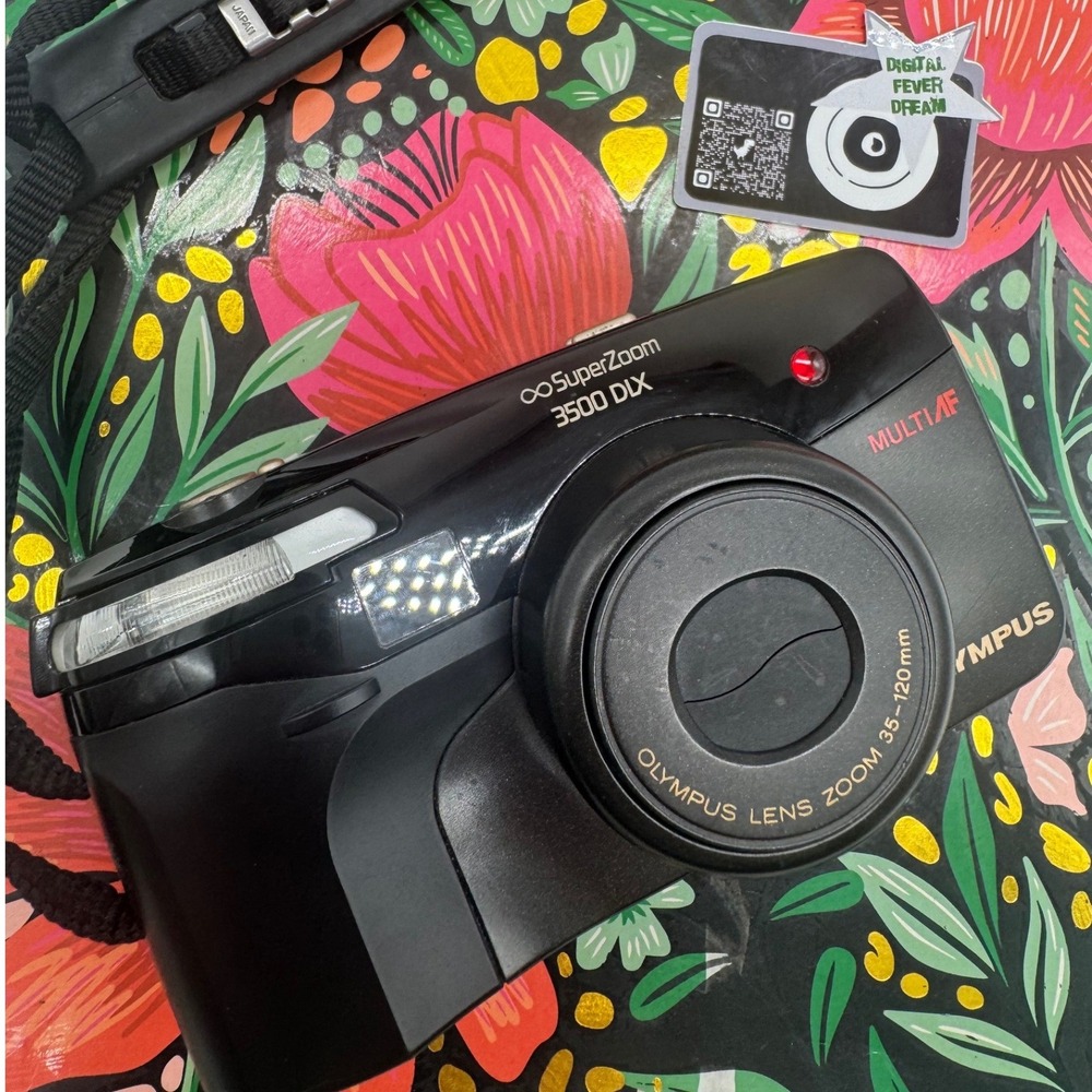 Olympus SuperZoom 3500 DLX 35mm Film Camera Weatherproof 35-120mm Lens Japan